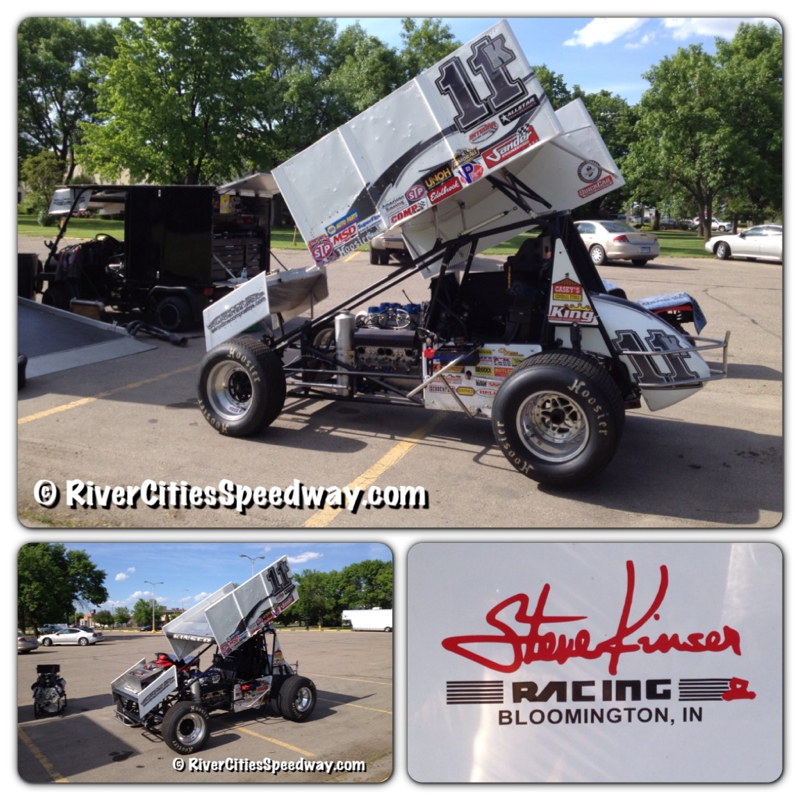 Kraig Kinser World of Outlaw Sprint Car Driver is in Grand Forks and ready to race at The Legendary Bullring River Cities Speedway. Some minor car prep happening in the Kraig Kinser camp.