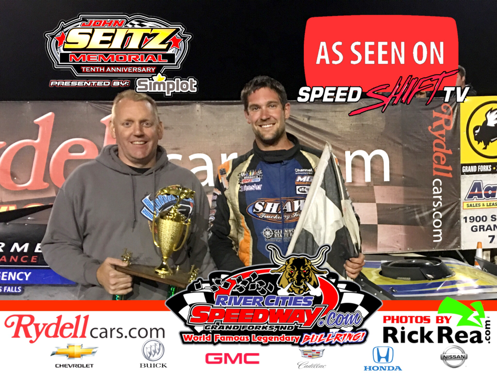 Zach Johnson parked his WISSOTA Modified in RydellCars.com Victory Lane during the 10th Annual John Sietz Memorial at The World Famous Legendary Bullring River Cities Speedway presented by Simplot.com. Congrats Zach! 