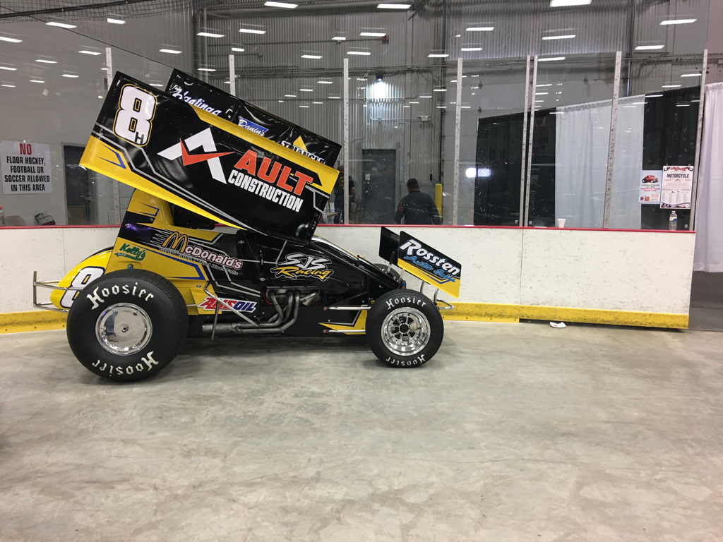 Jade Hastings 2018 NOSA Outlaw Sprint Car at Prime Steel Car Show in Grand Forks ND