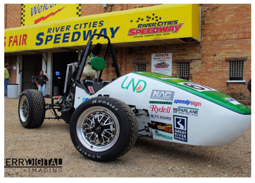 UND Formula SAE race car at The World Famous Legendary Bullring River Cities Speedway 