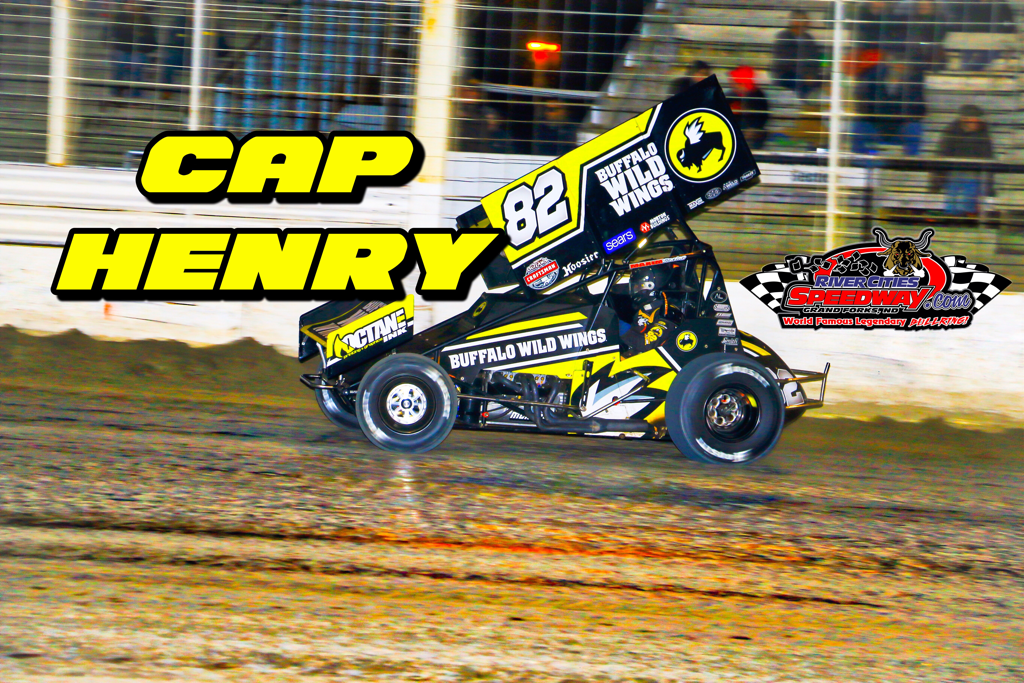 Cap Henry in the Buffalo Wild Wings Outlaw Sprint Car at The World Famous Legendary Bullring River Cities Speedway 